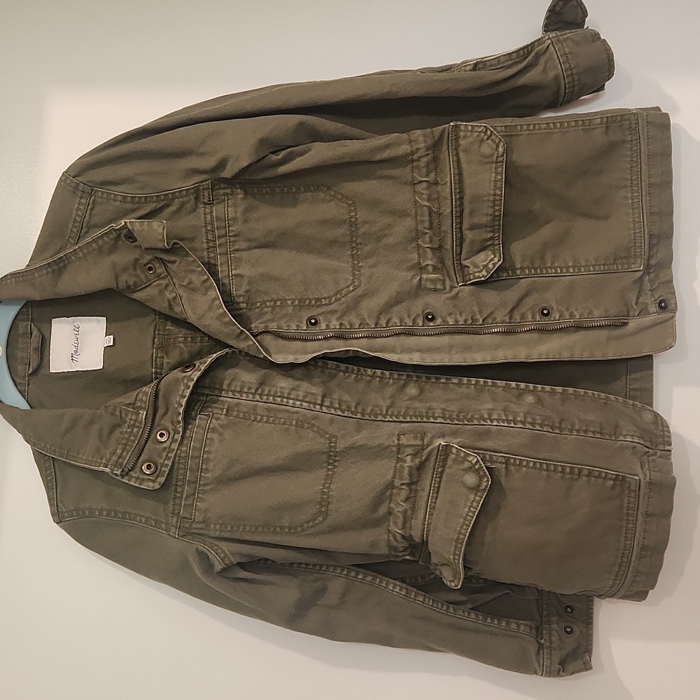 Madewell Khaki Utility Military Dispatch Cargo Green Jacket Size XXS - Picture 4 of 16